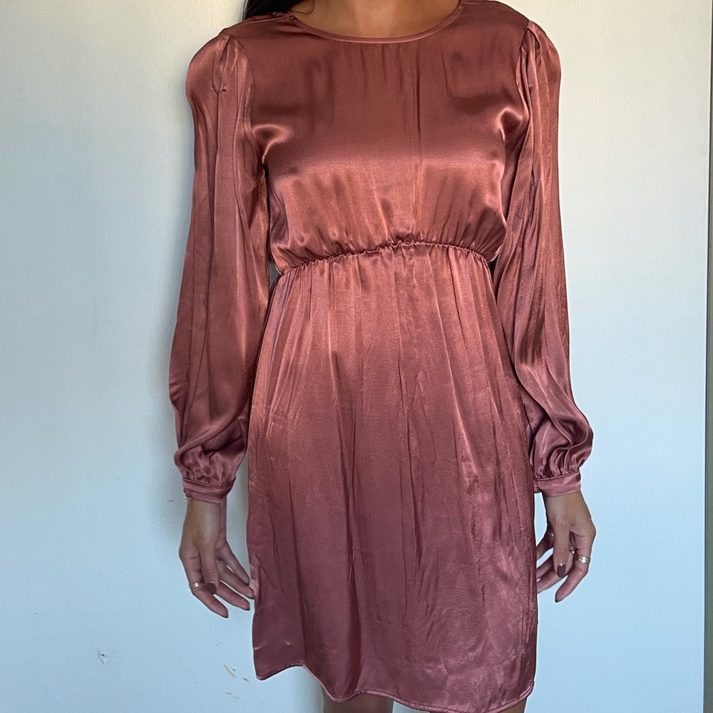 Zara Long Bell Sleeve Dress - Picture 2 of 8